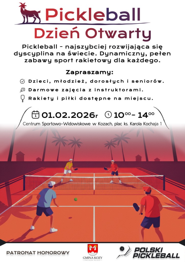 Plakat Pickleball 1.02.2026r.